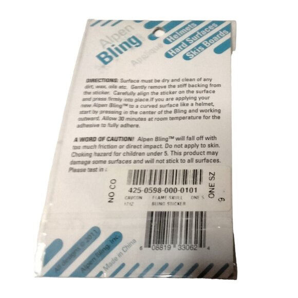 Helmet Skull Flames Rhinestone Sticker Alpen Bling Skis Snowboard Phone - Picture 4 of 4